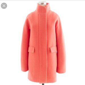 J.Crew Coral Sherbet Orange Cocoon coat size 2. Relaxed fit